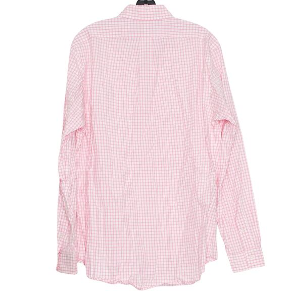 Ralph Lauren Shirt Preppy Classic Nautical Button Long Sleeve Plaid Pink Large - Picture 2 of 5